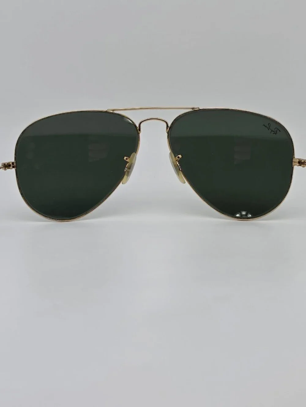Ray-Ban RB3025 L0205 Arista Gold Frame G-15 Green Lens Aviator Sunglasses w Case